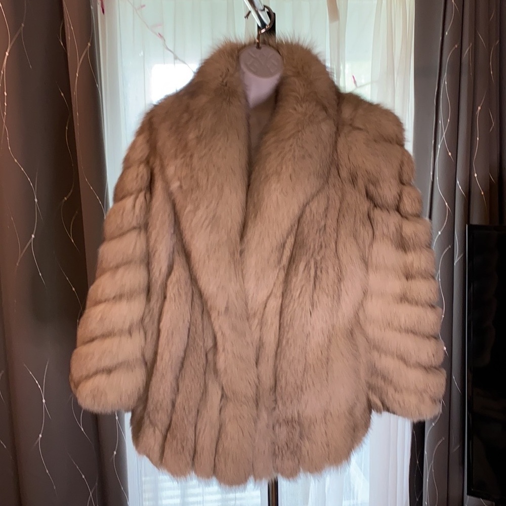 Real Silver Fox Fur Coat
